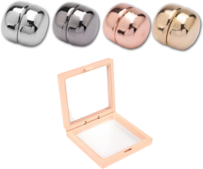 펴나나다 유광 자석 스카프 고정 브로치, 1개, 블랙+실버+골드+로즈골드