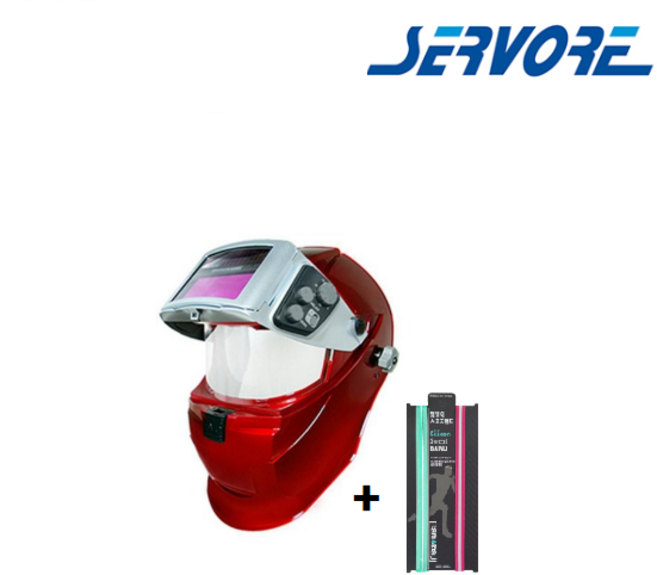 써보레 5000X2 자동 용접면, 레드, 1개