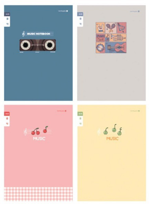 (모닝글로리) 초등노트 제본 3-6 음악 오선 초등학생 노트, 1개, 남아용