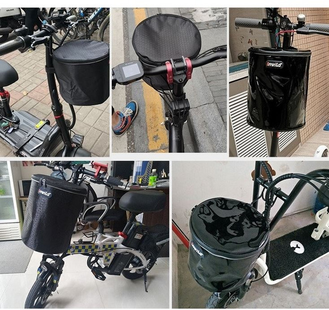 자전거가방 짐받이가방 킥보드 프론트백 앞가방 핸들가방 장 바구니, 체크, 1개, 대형