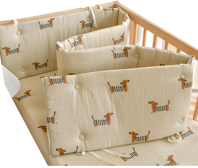 嬰兒床圍－臘腸狗120CM, 純棉床圍－臘腸狗120CM