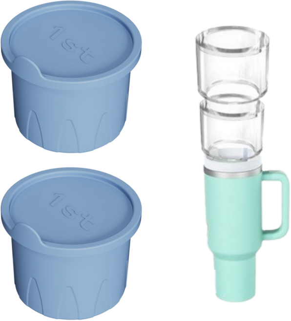 맬슨 실리콘 텀블러 얼음틀 아이스트레이 스탠리 호환, 2개, 스카이블루