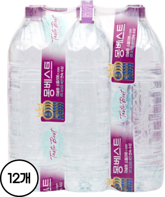 몽베스트 위드어스 무라벨 생수, 2L, 12개