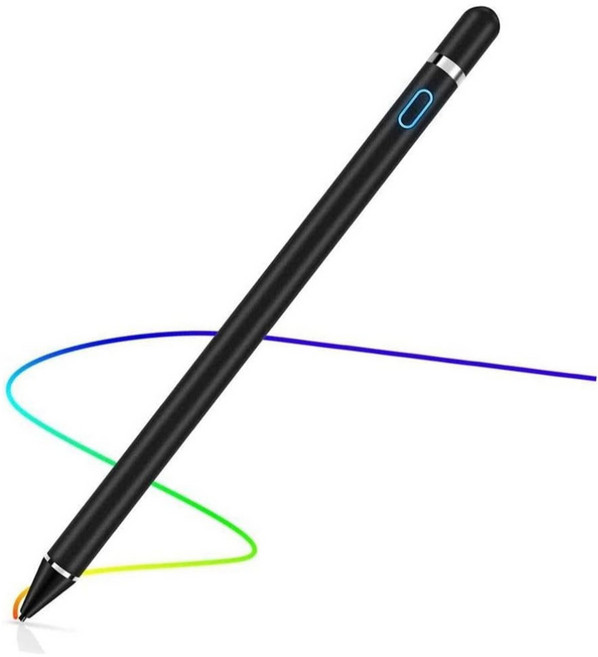 갤럭시탭A9 플러스 A8 A7 Lite A6 S5e A E 탭4 어드밴스2 advanced 11 10.5 10.4 10.1 8.7 8.0인치 호환 정전식 터치펜 펜슬 S펜 아이친구, 1개, 블랙