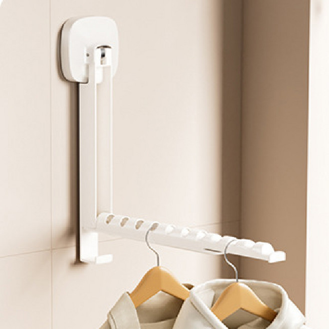 미리모아 벽손상없는 위치변경 탈부착 건조대, 화이트