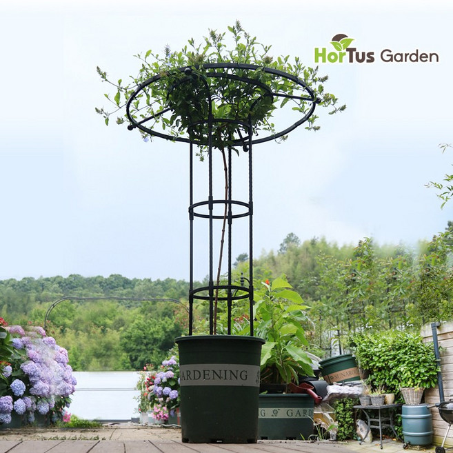 오벨리스크 장미아치 우산 넝쿨식물지지대 블랙 90cm, 1개