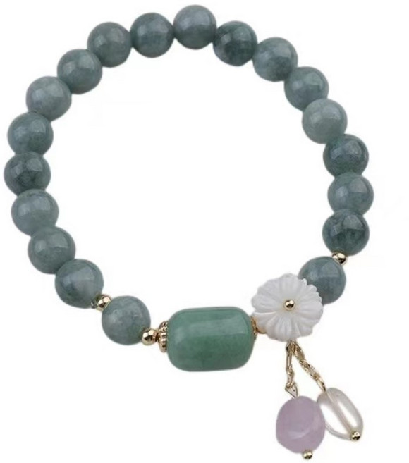 노니모니 비취옥 크리스탈 소원성취 천연원석 팔찌