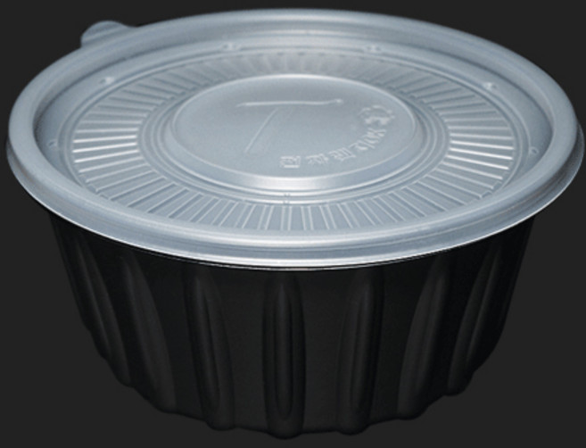 HC1 냉면기 195(소) 1 050ml 300개 용기뚜껑세트 (검정), 1개, 300세트