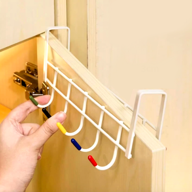 브루코 양면 10구 후크 문걸이 다용도 행거, 혼합색상, 1개