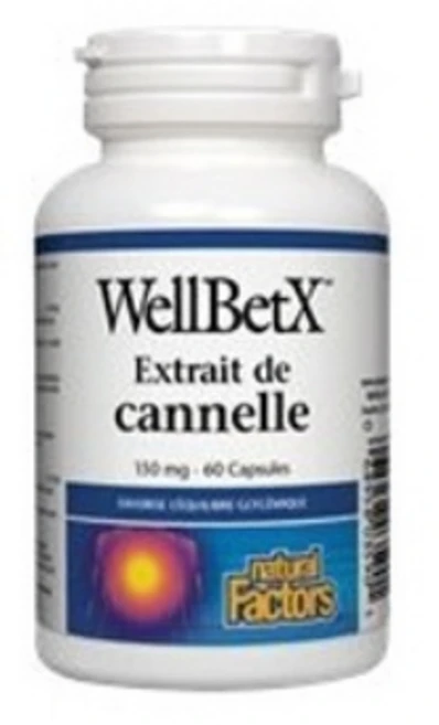 내추럴팩터스 웰벳엑스 계피추출물 150mg 60정 Natural Factors WellBetX Cinnamon Extract, 1개 - 쿠팡