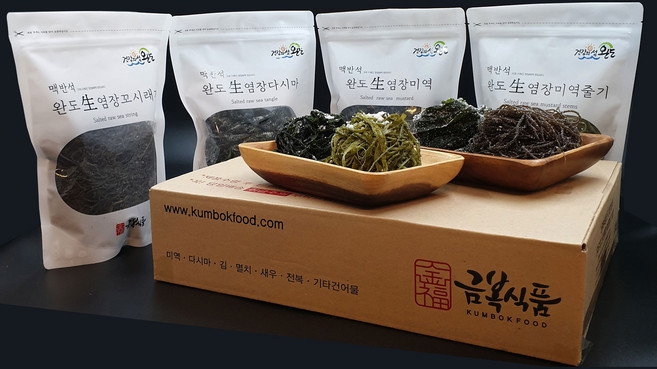 금복식품 완도 염장 4종 세트 800g 염장미역 염장줄기 염장다시마 염장꼬시래기, 1개