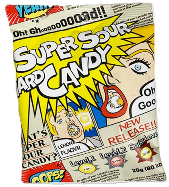 슈퍼 사우어 캔디 레몬향 사탕 20g, 8개
