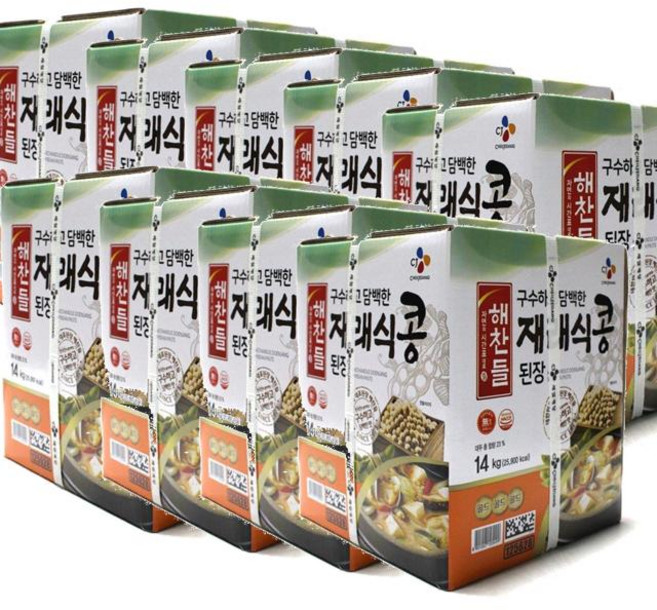 CJ 해찬들 구수하고 담백한 재래식콩된장, 14kg, 9개