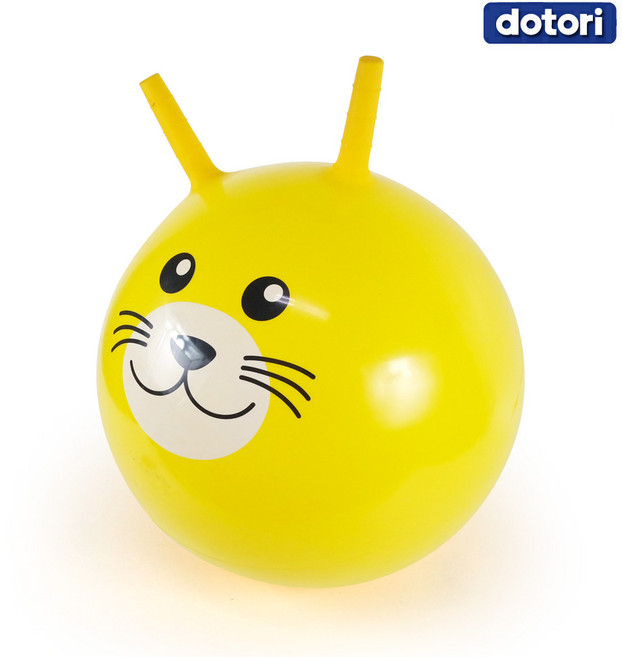 도토리무역 호핑볼 통통볼 짐볼 점핑볼 말타기 탱탱볼, 옐로우, 1개