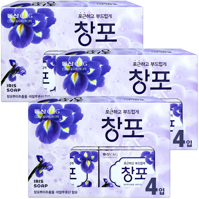동산 창포비누, 90g, 12개입