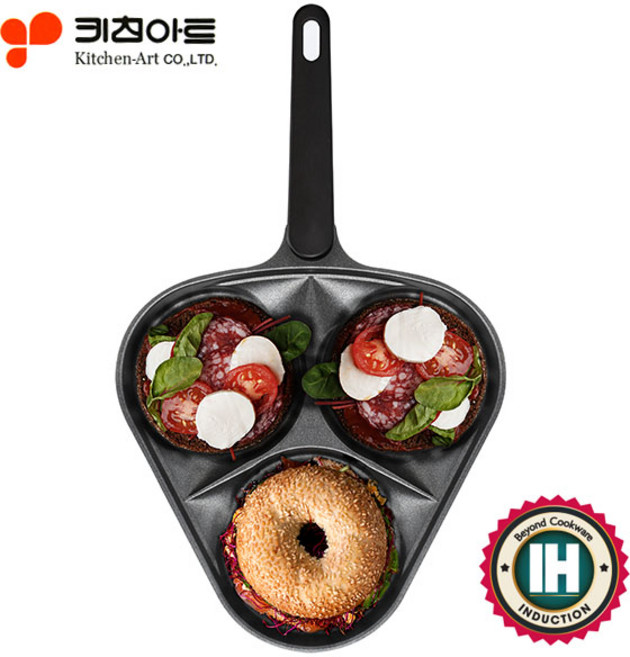 키친아트 클로버 3구 에그팬, 1개