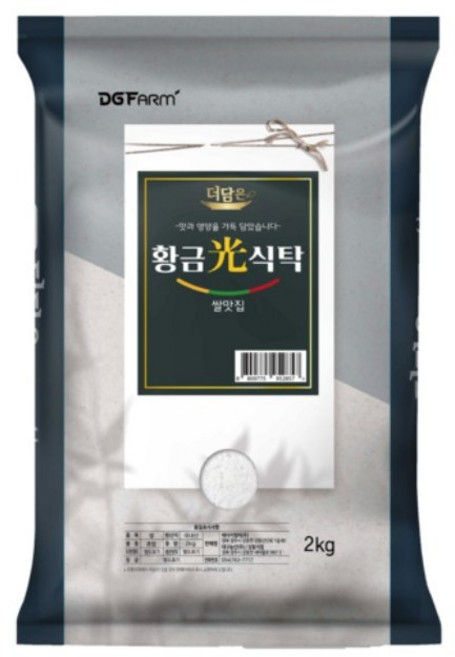 더담은 2026년산 햅쌀 황금빛식탁 백미 상등급, 2kg, 1개
