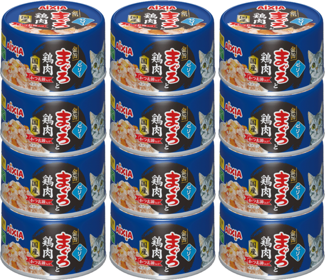 아이시아 금관 야이즈 젤리타입 고양이캔 참치+닭가슴살+가다랑어포 70g x12개, 12개, GMC-3 젤리타입 가다랑어포