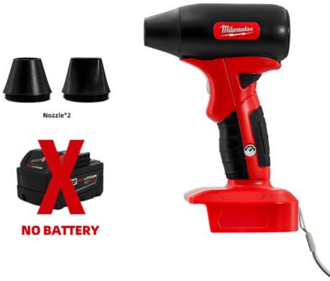 밀워키 브러시리스 전기 터보 송풍기 제트 팬 45MS 폭력적 130000 18V 배터리용 RPM 자동차 건조기 휴대용 먼지 날리는 도구, No Battery