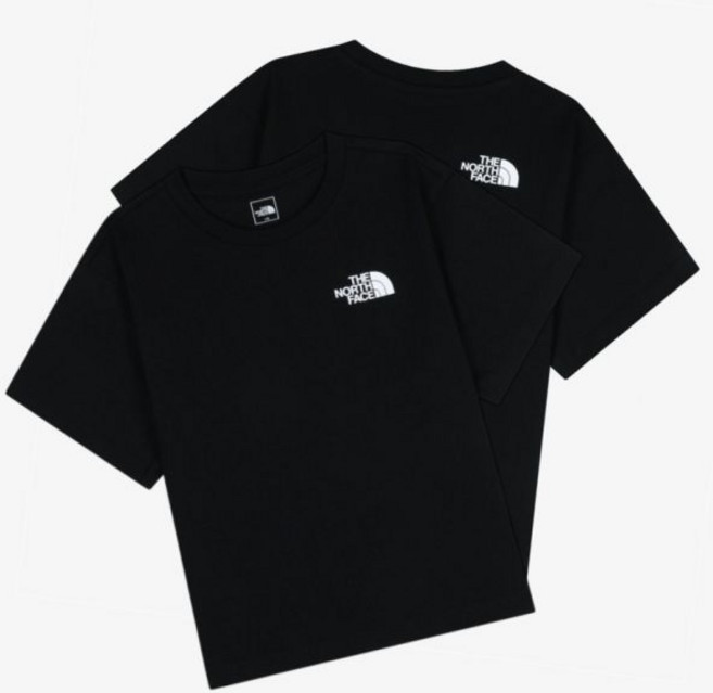 [매장판] 노스페이스 키즈 반팔티 데일리 레귤러 고 투 티셔츠 블랙 NT7US01T