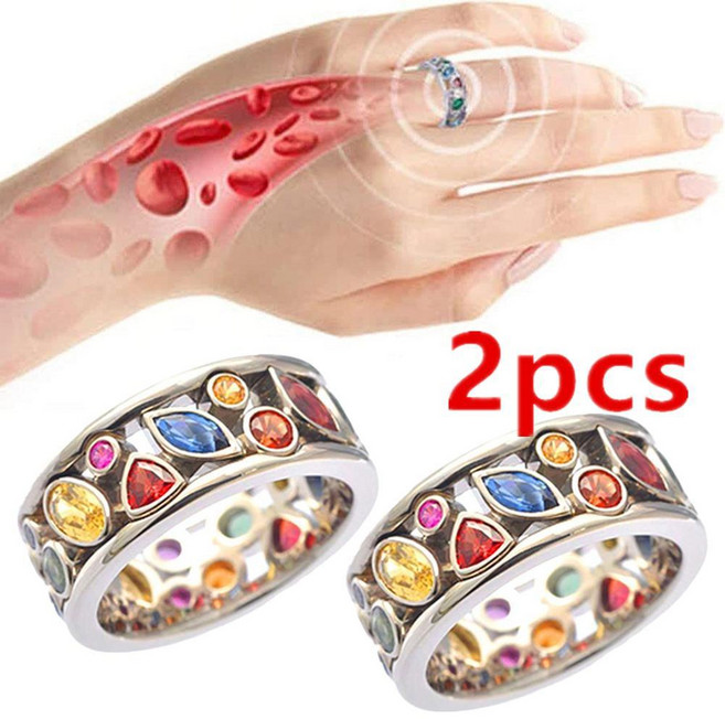 다이어트반지 운동없이 다이어트 건강한 다이어트 살빼기 반지 다이어트링 2x 크리스탈 체중 감소 크리스탈 자기 호환