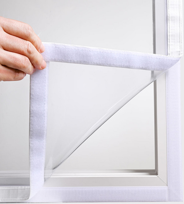 촘촘애 맞춤 봉제 방풍비닐 벨크로 창문 현관 베란다 거실 찬바람 우풍방지, 1개