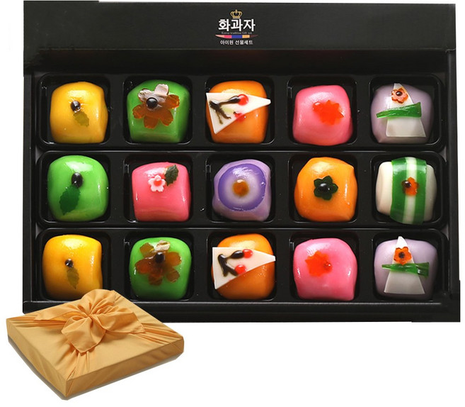 엠케이크 아이원 화과자 15구 선물세트 [냉매포장 별도구매상품], 825g, 1개