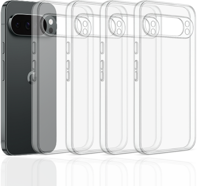 구글 픽셀9 프로 XL 카메라 풀커버 슬림핏 투명 케이스 4개