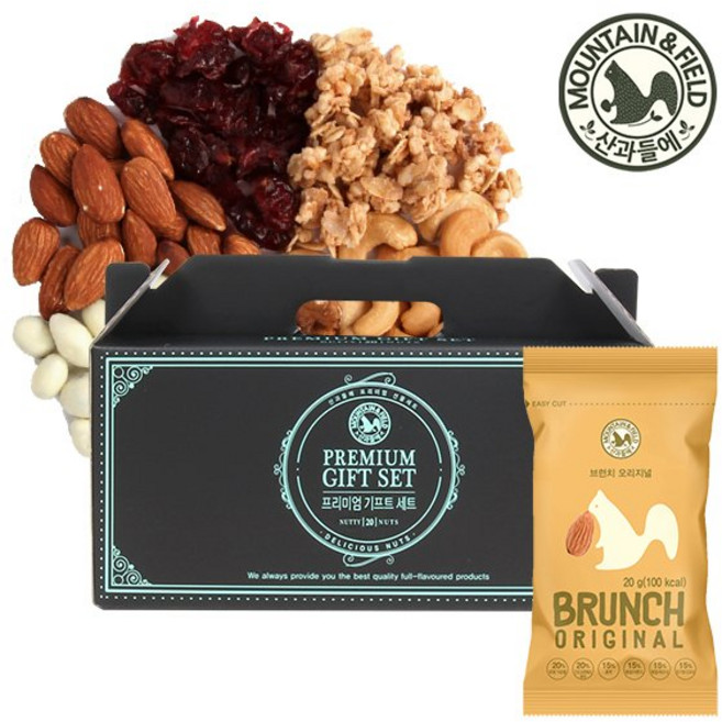산과들에 하루견과 브런치 20입 선물세트 20gx20봉, 브런치오리지널20세트, 20g, 1