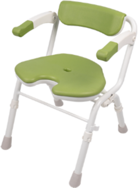 온빛케어 노인 어르신 환자용 샤워의자 접이식 목욕의자, 연두, 장기요양등급구매(본인부담율15%)