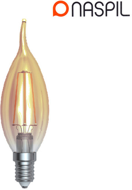 나스필 LED 필라멘트램프 촛대구 4W (E17소켓) 에디슨전구 장식전구 bulb 샹들리에전구, 전구색, 1개