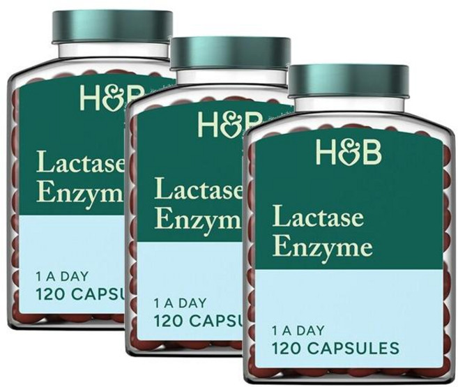 홀랜드앤바렛 락타아제 엔자임 125mg 캡슐 Holland & Barrett Lactase Enzyme, 3개, 120정