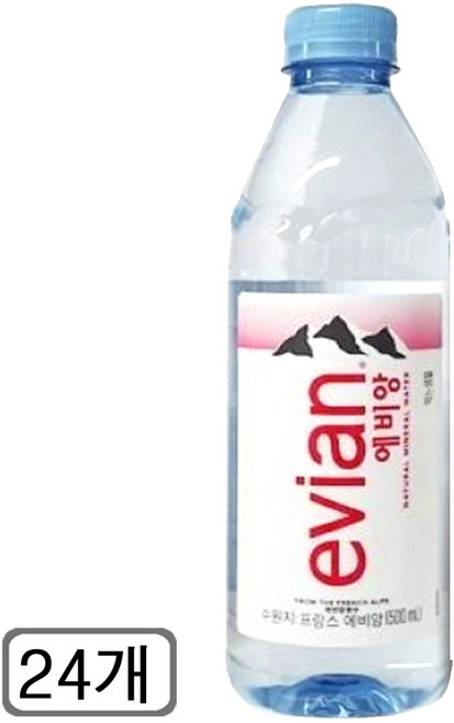 에비앙 생수(블라썸)500MLx24(1박스), 24개입, 500ml