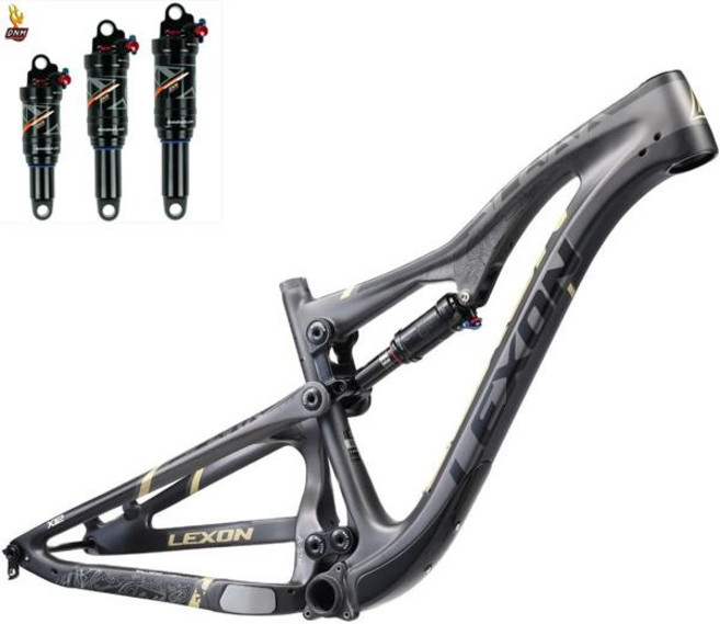 Lexon 산악 자전거 프레임 29er 풀 서스펜션 SPARK All AM Boost 148mm MTB Trial Suspesnion Carbon DNM S, 02 15.5, 04 BLACK DNM, 1개