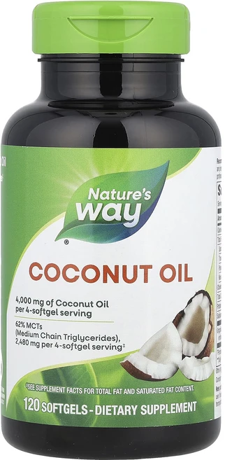 새해 첫좋은선물 Nature's Way 코코넛오일 소프트젤 120정(소프트젤 1정당 1000mg) 제대로 할인합니다, NaturesWay코코넛오일소프트젤120정소프트젤1정당, 1개 - 쿠팡