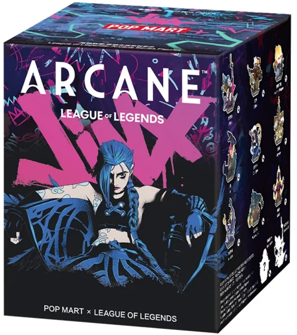 팝마트 리그 오브 레전드: 아크ane 시리즈 피규어 미스터리 박스 1PC/9PCS 블라인드 POPMART 당 2개, 01, 02 1PC Single Box