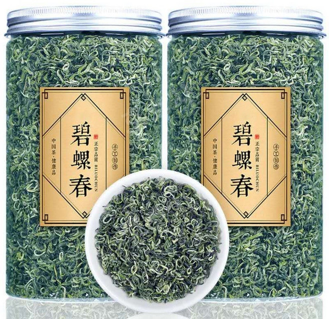 호호차 명전 동정벽라춘 녹차 특산 고산 향차 중국전통차 750g, 1개