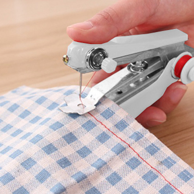 미니 핸디 재봉틀 가정용 휴대용 간편수선, 1개, 화이트