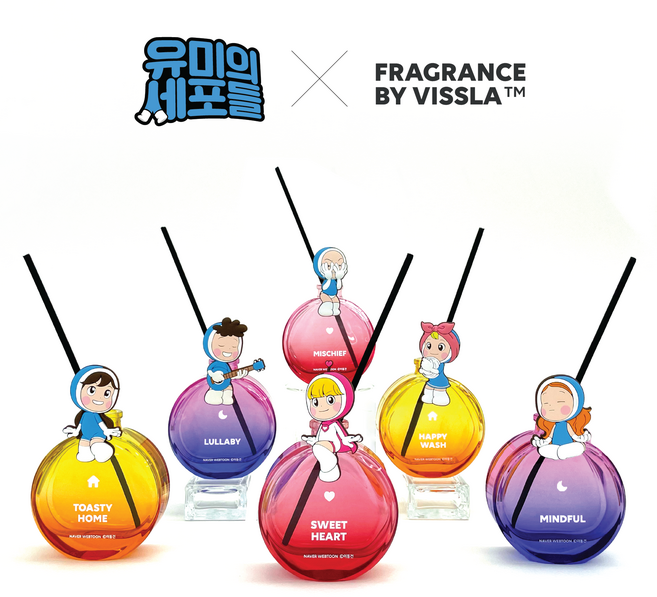 네이버 웹툰 유미의세포들 디퓨저, 유미의 굿밤 디퓨저 - 평화사절단/자장자장세포, 1개, 100ml