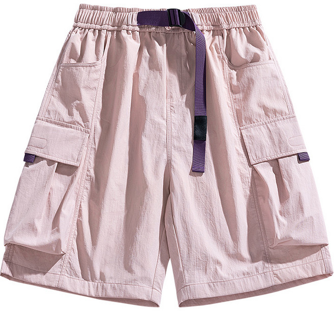 UPPERCUT 공용 버클 밴딩 카고반바지 데일리 카고팬츠 바스락 여름반바지 빅사이즈 5부팬츠 벨트포함