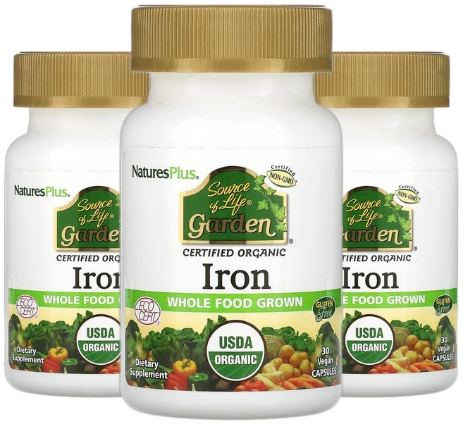 네이처스플러스 네이처스플러스 소스 오브 라이프 가든 철분 Irn 아이언 베지 캡슐 30정캡슐 2+1, 네이처스플러스 네이처스플러스 소스 오브 라이프 가든 철 - 쿠팡