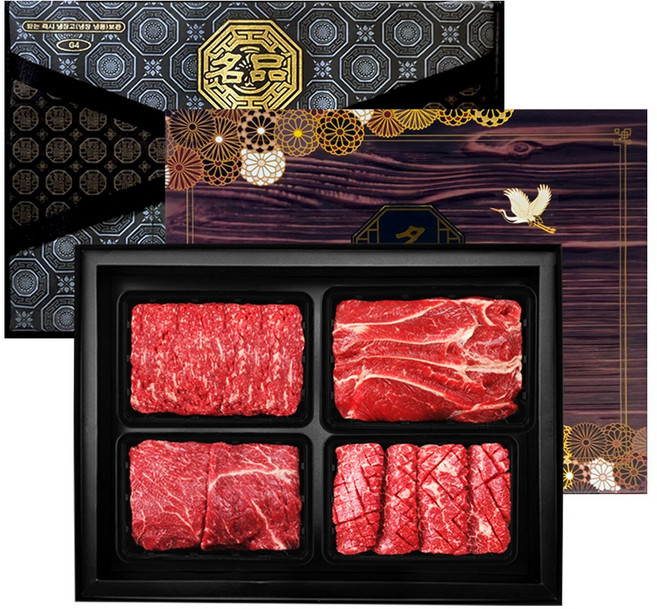 귀한 무항생제 명품한우구이 정육혼합 세트1호 1.6kg(불고기 국거리 산적 장조림 각 400g), 1세트