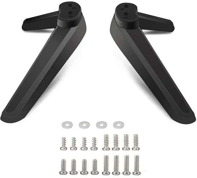 범용 TV 스탠드 기본 테이블 상단 다리 TCL Sony Sansui LG Vizio Hisense LED 스크린 텔레비전 마운트, 01 1 Set, 01 CN