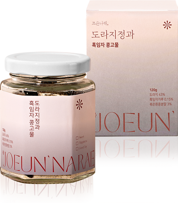 조은나래 흑임자 콩고물 도라지정과 건강간식, 1박스, 120g