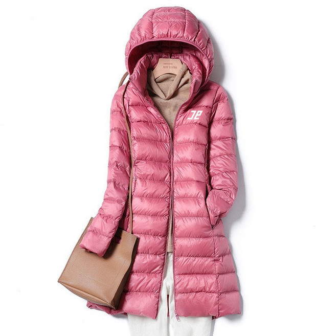 크로스오버 라이트 후드 패딩 여중장 겨울 탈부착 슬림 후드 라지 화이트 오리털 점퍼 보온 안감 심플