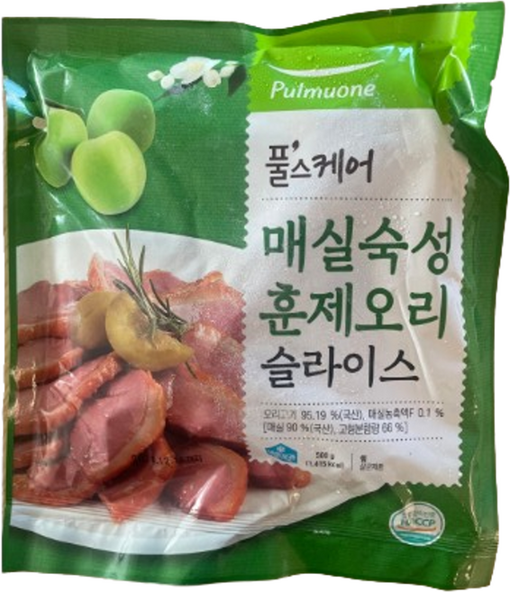 풀무원 매실숙성 훈제오리 슬라이스, 2개