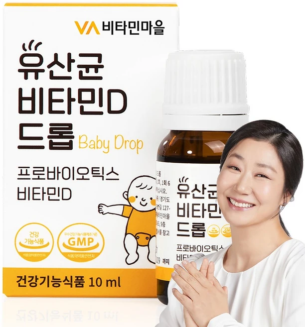 비타민마을 유산균 비타민D 베이비 드롭, 10ml, 1개 - 쿠팡