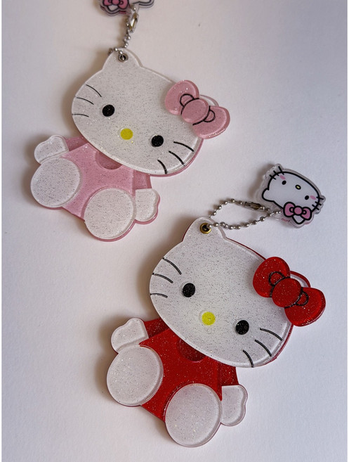 키티손거울 키티휴대용거울 포켓거울, 1개, 레드