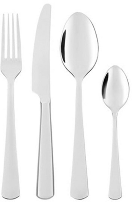 IKEA 이케아 MOPSIG 몹시그 식기도구16종 4인가족용 커트러리 디너세트 803.430.04, 스텐레스 식기도구16종, 포크4개+나이프4개+스푼4개+티스푼4개, 1개