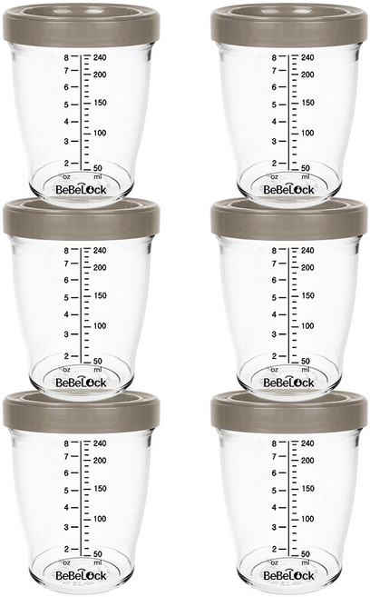 베베락 아이와 트라이탄 이유식용기 240ml (3+3개입), 1세트, 아이와 트라이탄 240ml(초코3P+초코3P), 1ml